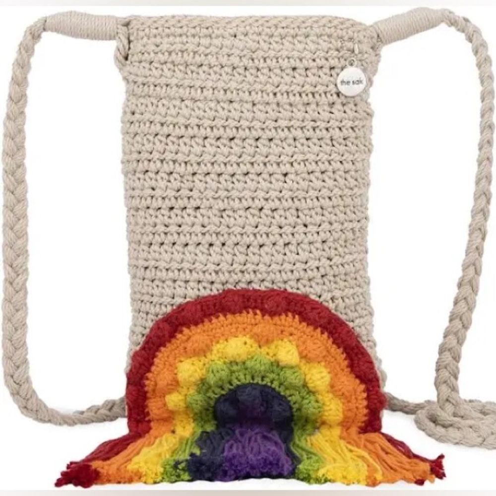 Bundle Pride Black/Red Tote & Rainbow Crochet Crossbody with Fringe, The Sak - Picture 10 of 15